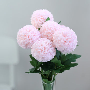 Add a Touch of Elegance with Blush Artificial Silk Chrysanthemum Flowers
