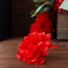 Artificial 84 Pieces Silk Red Flowers Chrysanthemum 12 Bushes