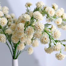 Artificial Ivory Chrysanthemum Mums Bouquet 33 Inch 2 Bushes