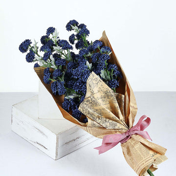Create a Captivating Atmosphere with Navy Blue Artificial Chrysanthemum Mum Flowers