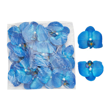 Create a Captivating Blue Decor with Artificial Silk Moth Orchids