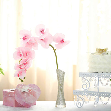Elegant Pink Artificial Silk Orchid Flower Bouquets