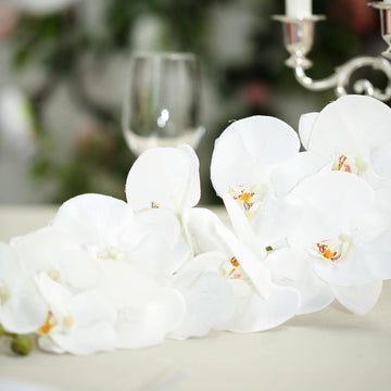 Timeless Beauty and Durability of White Artificial Silk Orchid Flower Bouquets