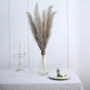 Elevate Your Wedding Decor with Natural Tint Dried Pampas Plant Stems