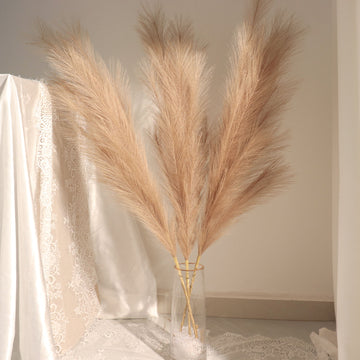 Taupe Artificial Pampas Grass for Stunning Floral Arrangements