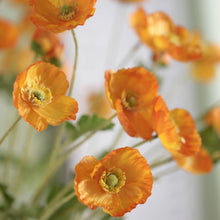 33 Inch Orange Poppy Bouquet Artificial Silk Stems 2