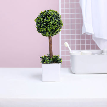 Versatile and Stylish Green Boxwood Topiary for Any Occasion