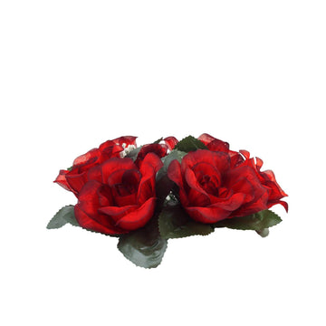 Versatile Black/Red Silk Rose Wreaths for Every Occasion