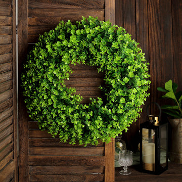 Add a Touch of Natural Beauty to Your Decor with Green Artificial Lifelike Eucalyptus Leaf Spring Wreaths