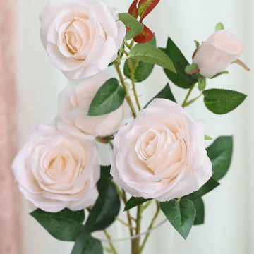 Create Memorable Events with Long Stem Blush Silk Roses