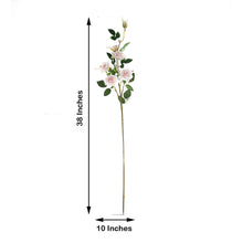 38 Inch Artificial Silk 2 Stem Tall Rose Gold & Blush Rose Flower Bouquet