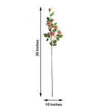 Tall 38 Inch Dusty Rose Artificial Silk Rose Flower Bouquet Bushes 2 Stems
