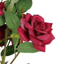 38 Inch Tall Burgundy Artificial Silk Rose Flower Bouquet Bushes 2 Stems