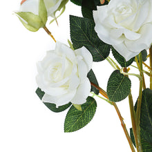 38 Inch Tall Cream Artificial Silk Rose Flower Bouquet Bushes 2 Stems