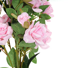 38 Inch Tall Pink Artificial Silk Rose Flower Bouquet Bushes 2 Stems