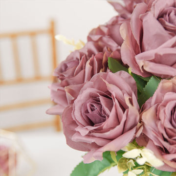 Real Touch and Lasting Beauty with the Long Stem Dusty Rose Flower Bouquet