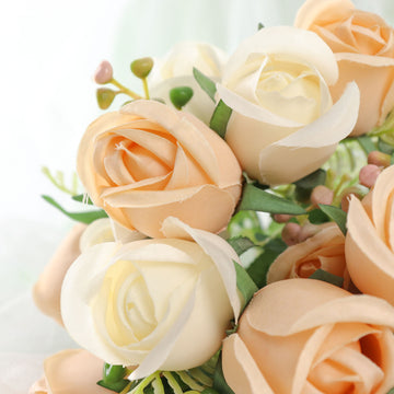 Realistic Silk Floral Bush Arrangements for Wedding Decor