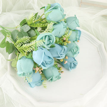 Stunning Dusty Blue Fake Flower Arrangements
