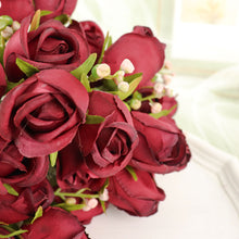 Real Touch 13 Inch Artificial Roses Burgundy