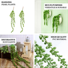 Faux String of Pearls Hanging Plants 23 Inch 2 Pack