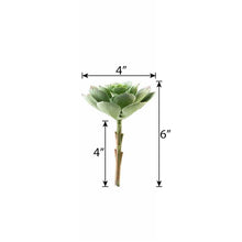 3 Pack Artificial PVC Echeveria Stem Decorative Succulent Plants 6 Inch