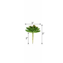 3 Pack Artificial Echeveria Stem Succulent Plants PVC Roundleaf 3 Inch