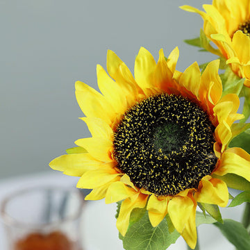 Versatile and Resilient Yellow Artificial Sunflower Bouquet