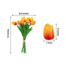 13 Inch Real Feel Orange Tulips Bouquet with 10 Stems