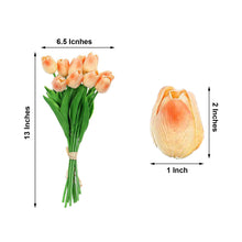 Peach Tulips in Artificial Foam 10 Stems 13 Inch