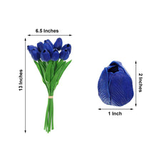 13 Inch Real Touch Tulip Bouquet in Artificial Royal Blue 10 Stems