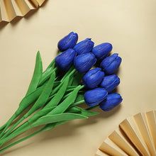 13 Inch Artificial Royal Blue Tulip Bouquet 10 Stems