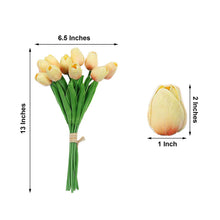Tulip Bouquet 13 Inch Yellow with Real Touch Foam 10 Stems