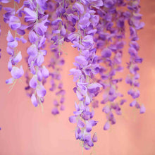 42 Inch Lavender Silk Hanging Wisteria Flower Garland Vines Artificial