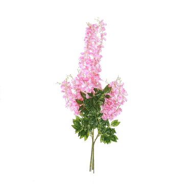 Event Decor Made Easy with Pink Silk Hanging Wisteria Vines