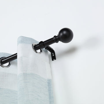 Elevate Your Space with Black Adjustable Curtain Rod Sets