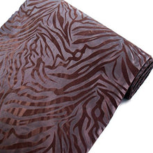 54" x 10 Yards | Zebra Print Taffeta Fabric Roll | Animal Print Fabric by the Bolt- Chocolate - Chocolate#whtbkgd