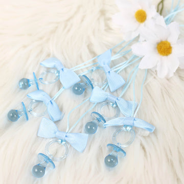 Bulk Baby Shower Favors - Small Blue Decorative Baby Pacifiers
