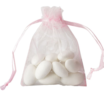 Enhance Your Event Decor with Pink Organza Drawstring Bags