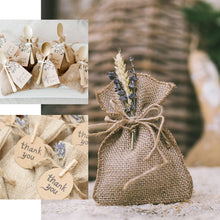 10 Pack | 4inches Natural Jute Mini Burlap Sack Wedding Party Favor Bags