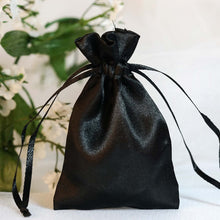 12 Pack | 3inch Black Satin Drawstring Pouch Wedding Party Favor Gift Bag
