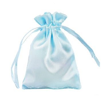 Elevate Your Party with Baby Blue Satin Drawstring Bags