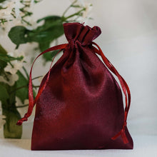 12 Pack | 3inch Burgundy Satin Drawstring Wedding Party Favor Gift Bags