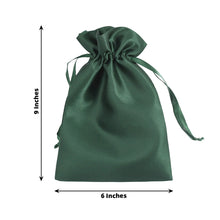 12 Pack | 6inch x 9inch Hunter Emerald Green Satin Wedding Party Favor Bag