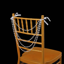 16inch Clear Gatsby Faux Pearl Beaded Wedding Chair Back Garland Sash
