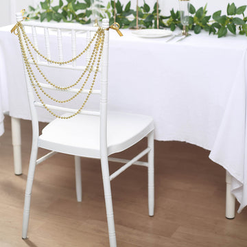 Create a Timeless Look with the Classic Gatsby Gold Pearl Chair Sash