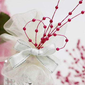Enhance Your Burgundy Wedding Decorations with Glossy Faux Pearls