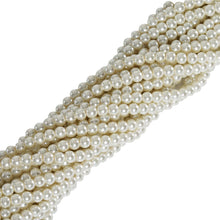 10 Pack | 8mm Glossy Ivory Faux Mother of Pearls Craft String Beads#whtbkgd