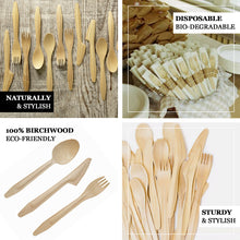 Disposable Birchwood Cutlery Spoons 6 Inch 100 Pack Eco Friendly