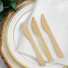 Eco Friendly Bamboo Knives 25 Pack 7 Inch Disposable