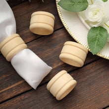 Natural Wooden Napkin Holder Rings Eco Friendly Pack Of 4 Disposable